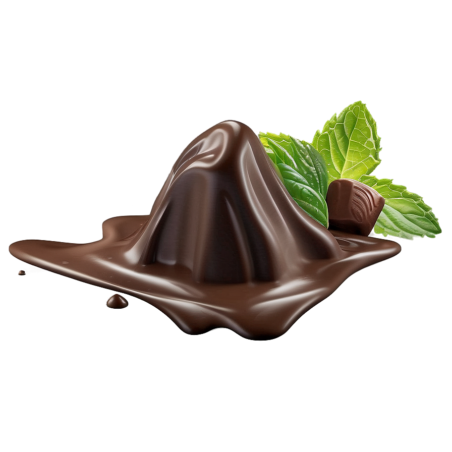 Chocolate Splash With Mint Png 06262024 PNG Image