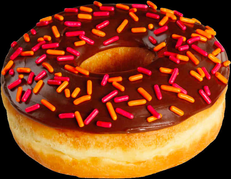 Chocolate Sprinkled Donut.png PNG Image