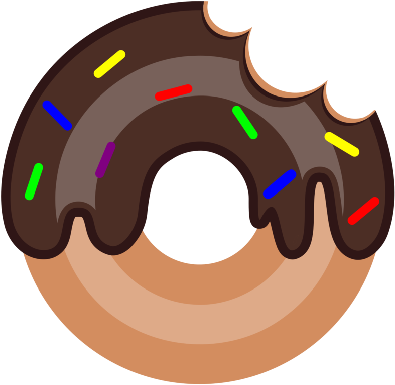 Chocolate Sprinkled Doughnut Illustration.png PNG Image