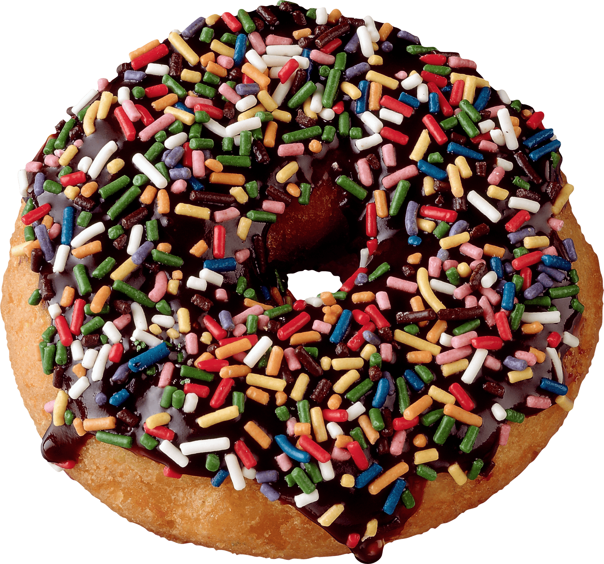 Chocolate Sprinkled Doughnut.png PNG Image