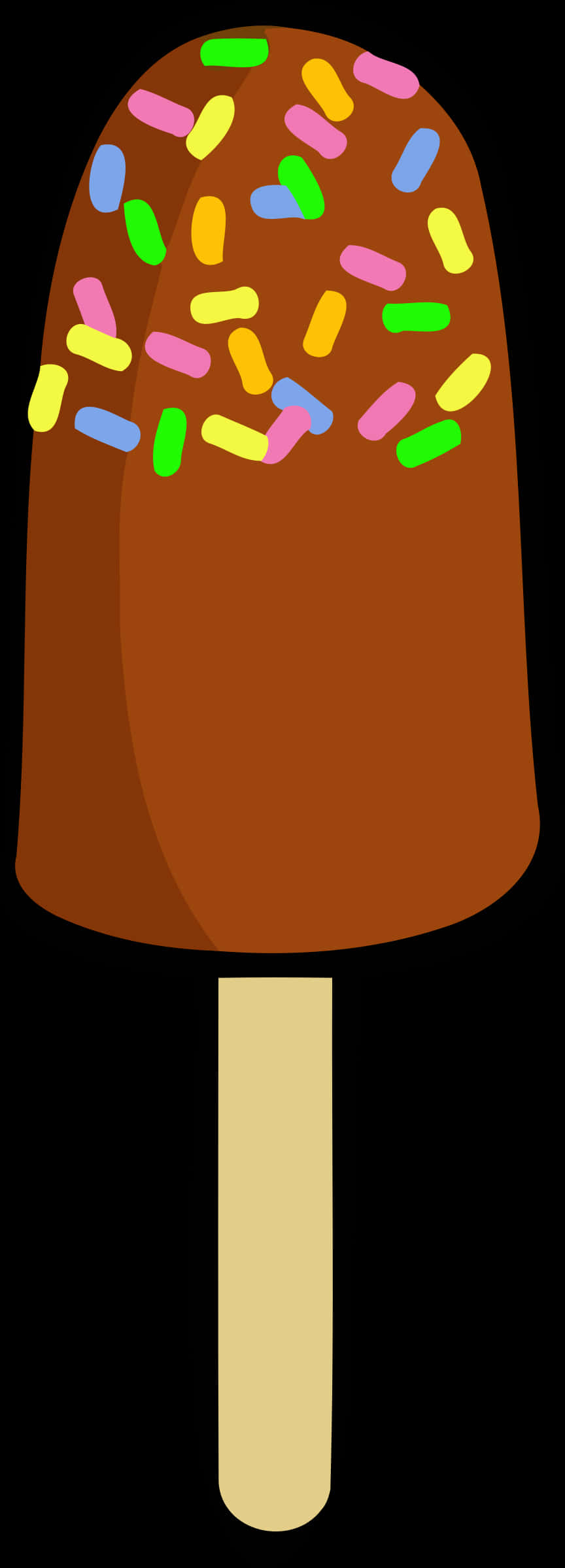 Chocolate Sprinkled Ice Cream Popsicle Clipart PNG Image