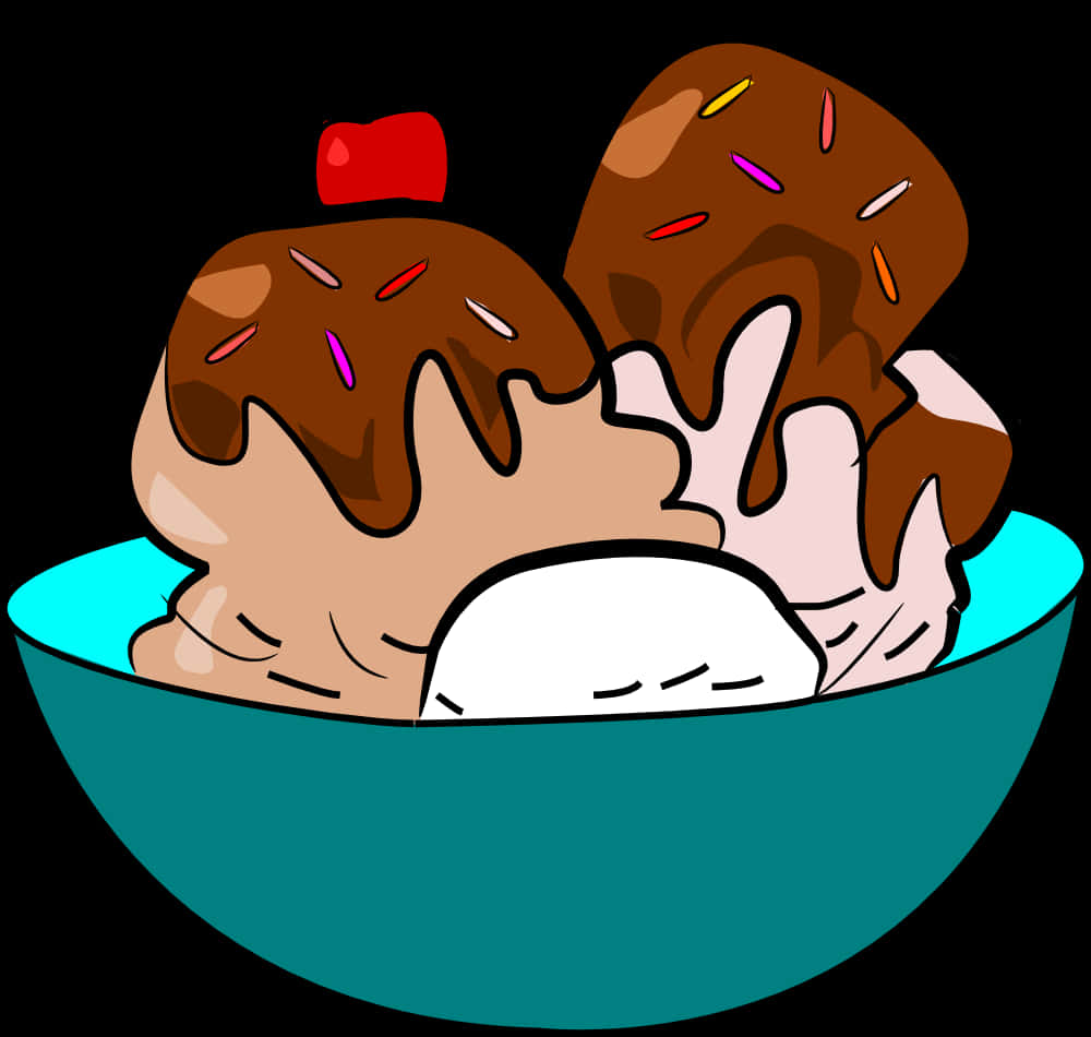 Chocolate Sundae Clipart PNG Image