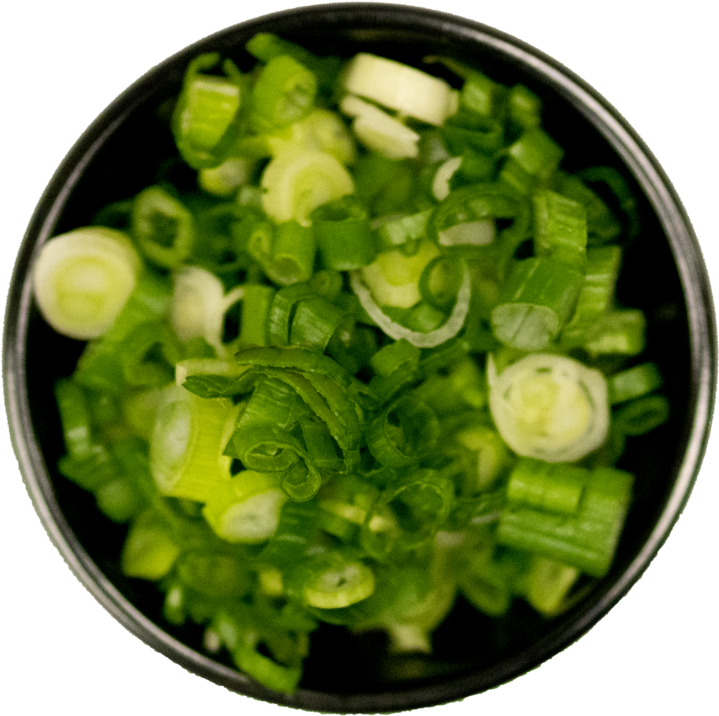 Chopped Green Onions Top View PNG Image