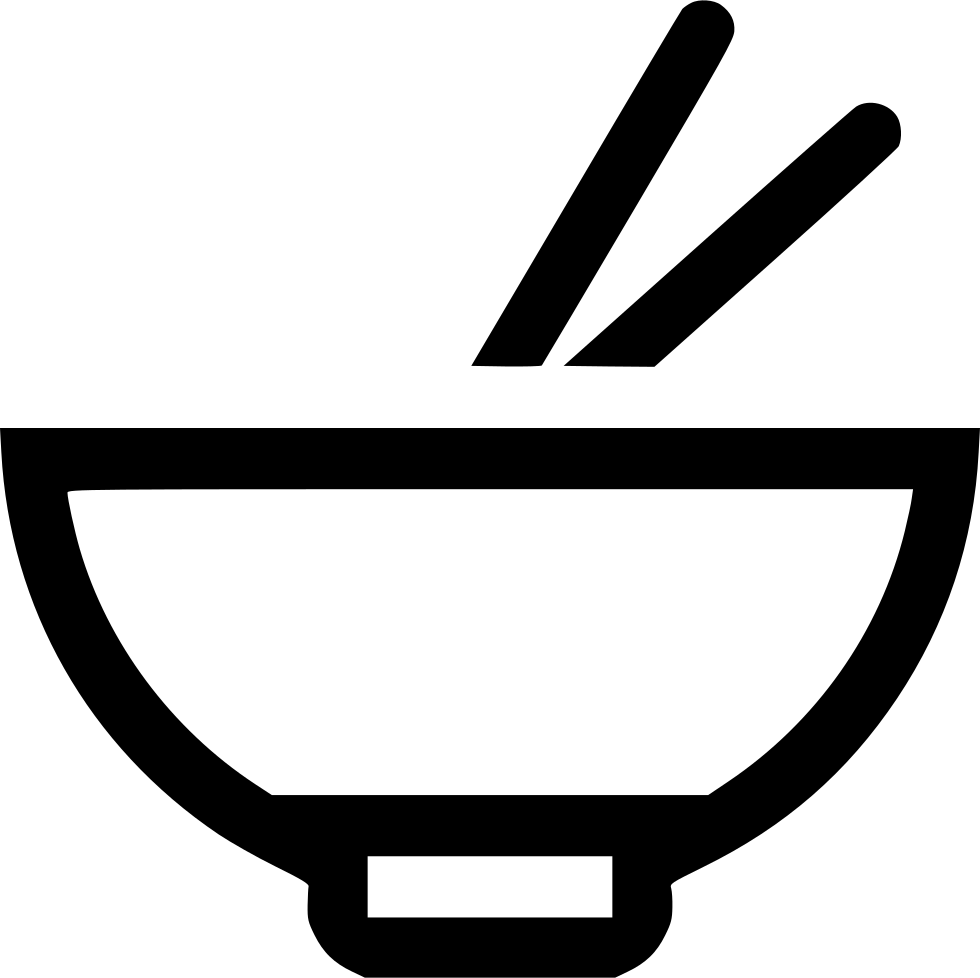 Chopsticksand Bowl Icon PNG Image