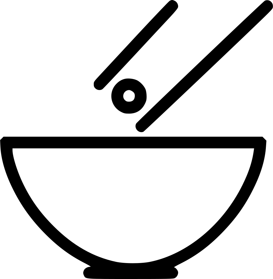 Chopsticksand Bowl Icon PNG Image