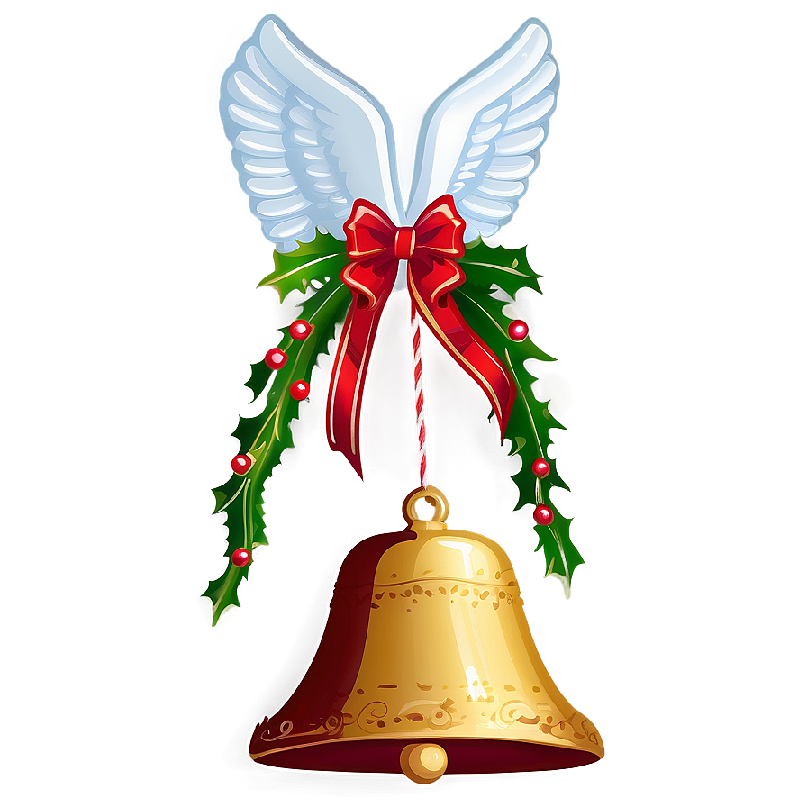 Christmas Bell With Angel Png 06242024 PNG Image