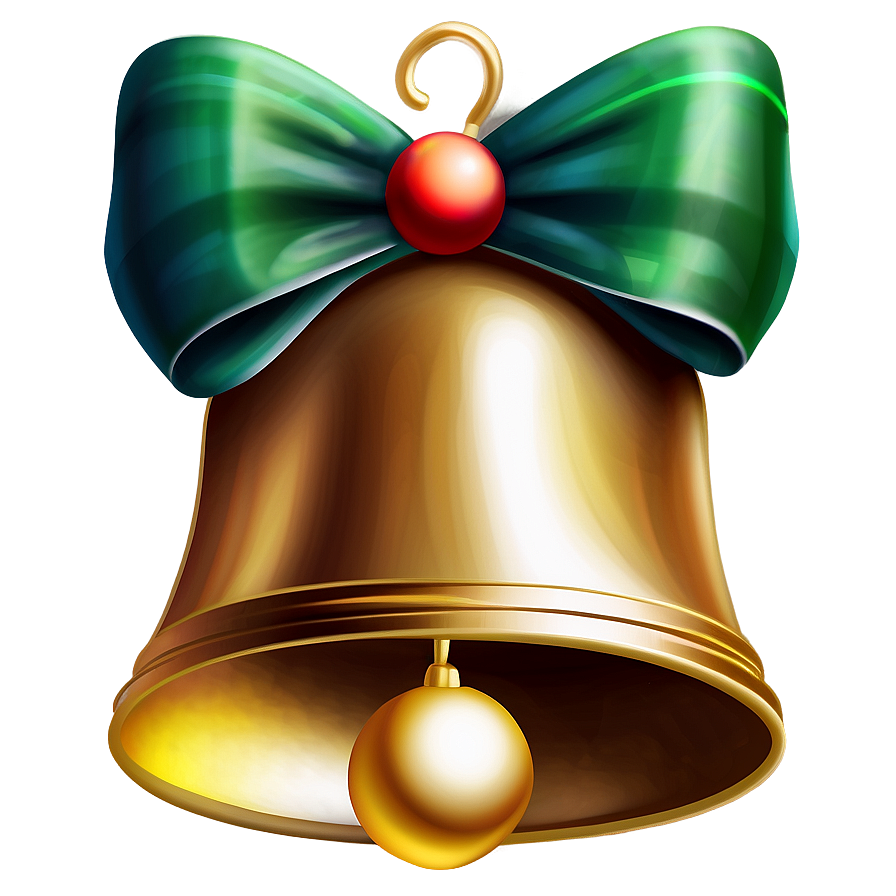 Christmas Bell With Lights Png 2 PNG Image