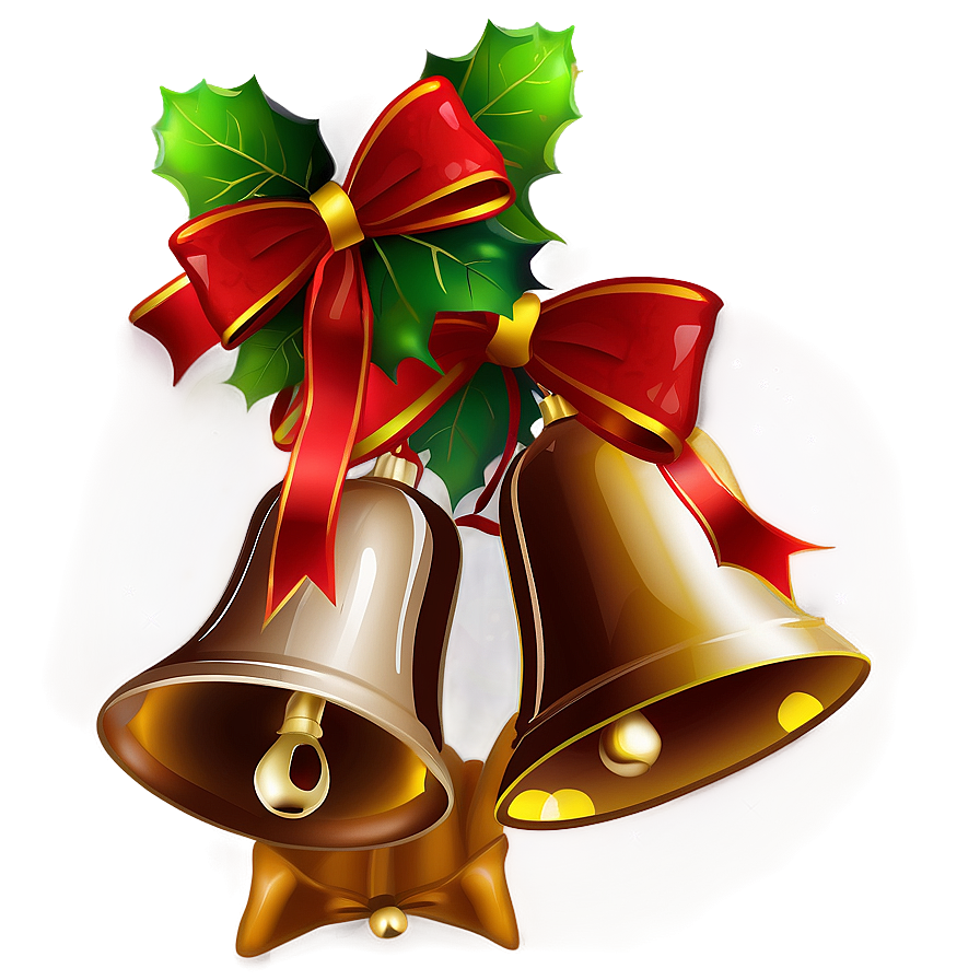 Christmas Bells With Bow Png Uul PNG Image