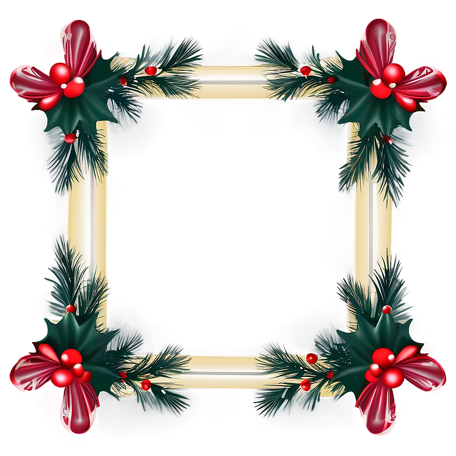 Christmas Candle Frame Png Xkx45 PNG Image