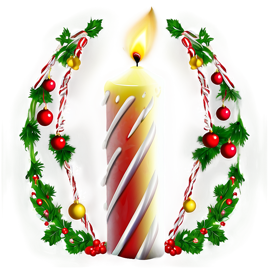 Christmas Candle Png Hfu PNG Image