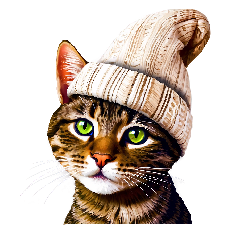 Christmas Cat With Hat Vector Png Kpj94 PNG Image