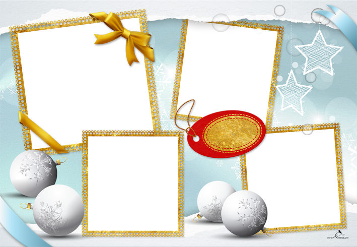 Christmas Collage Backgroundwith Decorations PNG Image