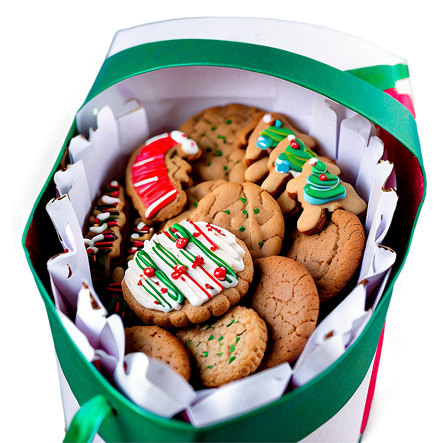 Christmas Cookie Box Gift Ideas Png Nfn PNG Image