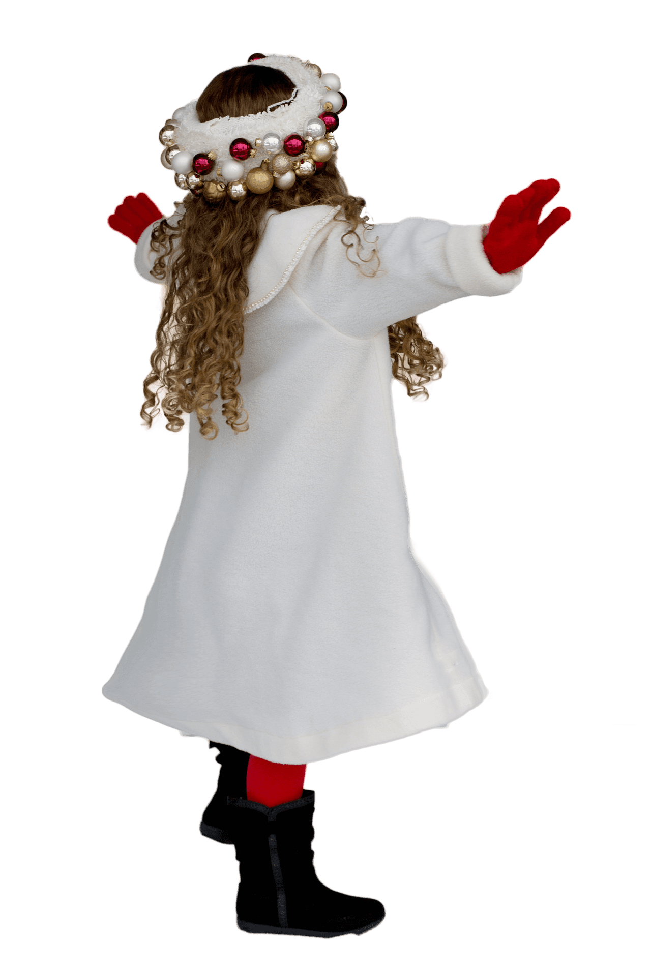 Christmas Costume Child Dabbing Pose PNG Image