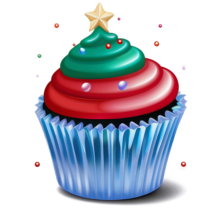 Christmas Cupcake Png Xca PNG Image