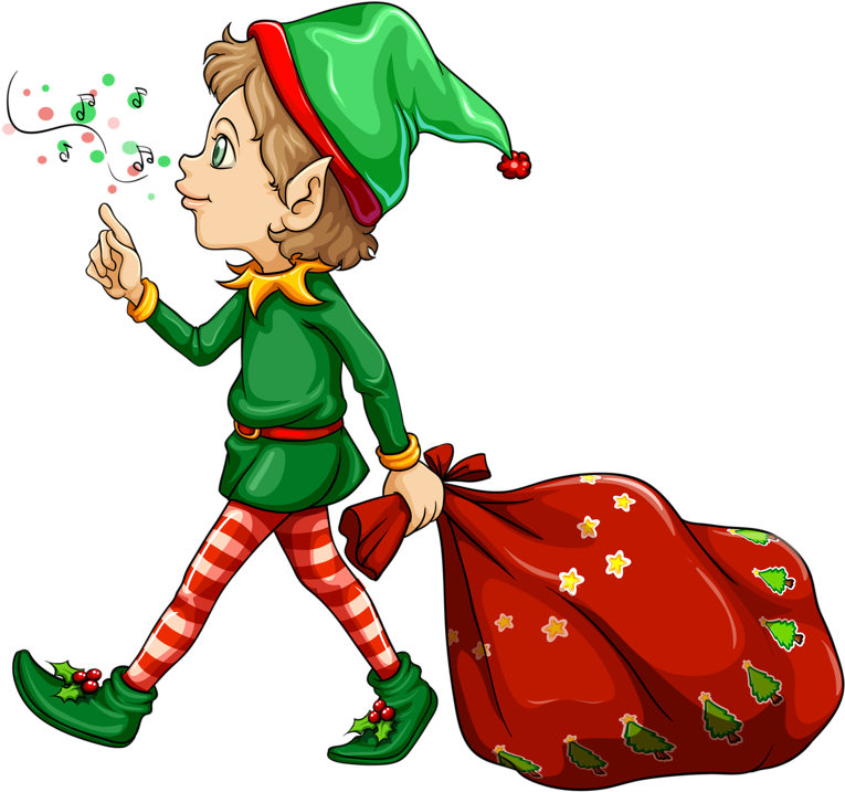 Christmas Elf Magic Melody PNG Image