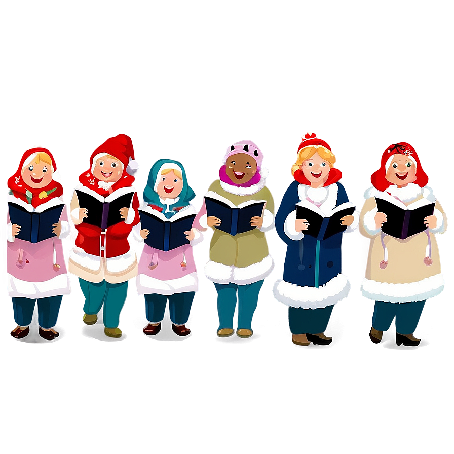 Christmas Eve Carolers Singing Png 06252024 PNG Image