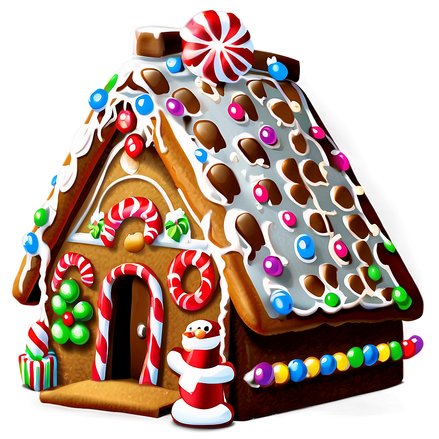 Christmas Eve Gingerbread House Png 06252024 PNG Image