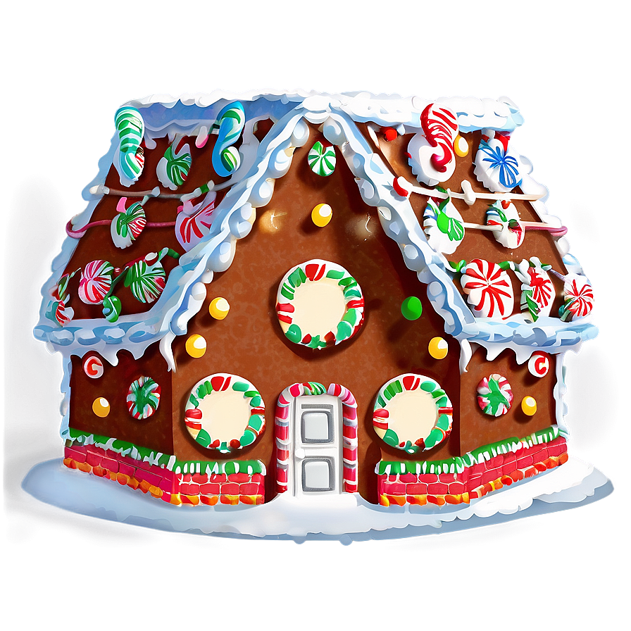 Christmas Eve Gingerbread House Png Psa PNG Image