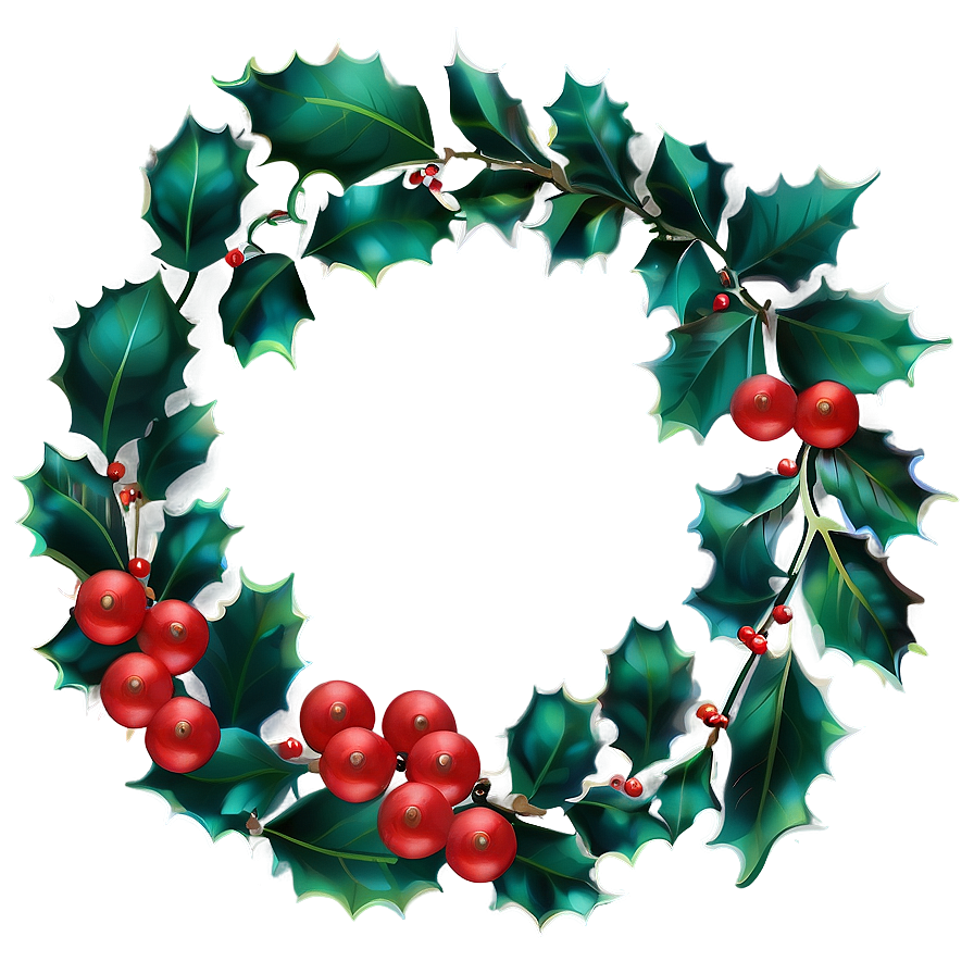 Christmas Eve Holly And Berries Png Oxp PNG Image