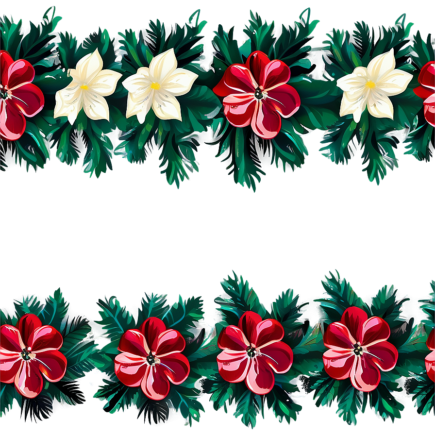 Christmas Floral Pattern Png Hdw10 PNG Image