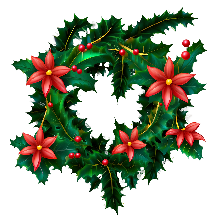 Christmas Floral Pattern Png Knj PNG Image