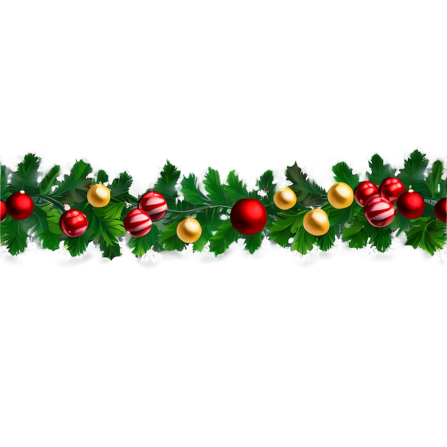 Christmas Garland Border Png Idh PNG Image