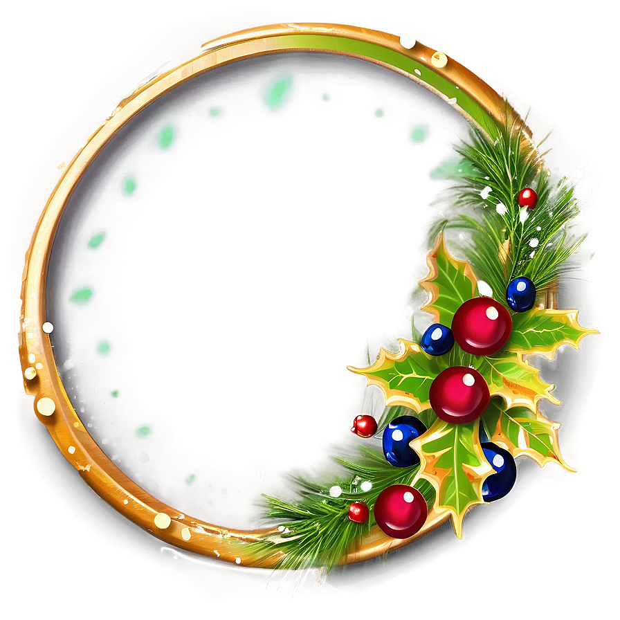 Christmas Garland Frame Png Oux PNG Image