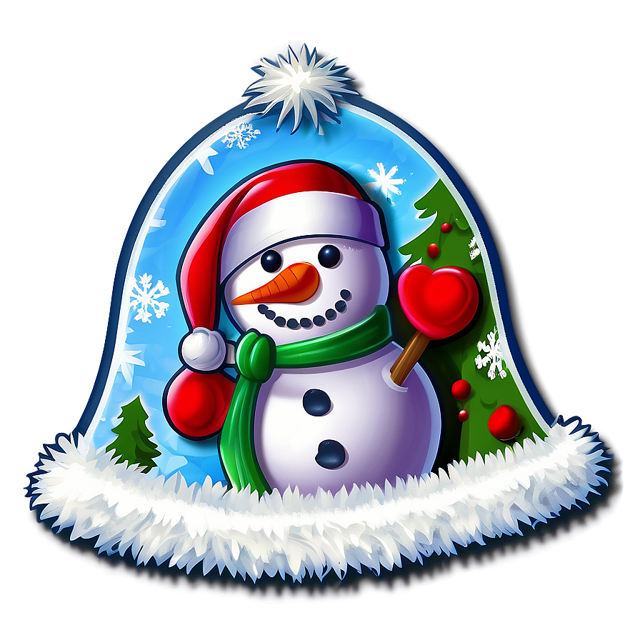 Christmas Hat With Snowman Png 04292024 PNG Image