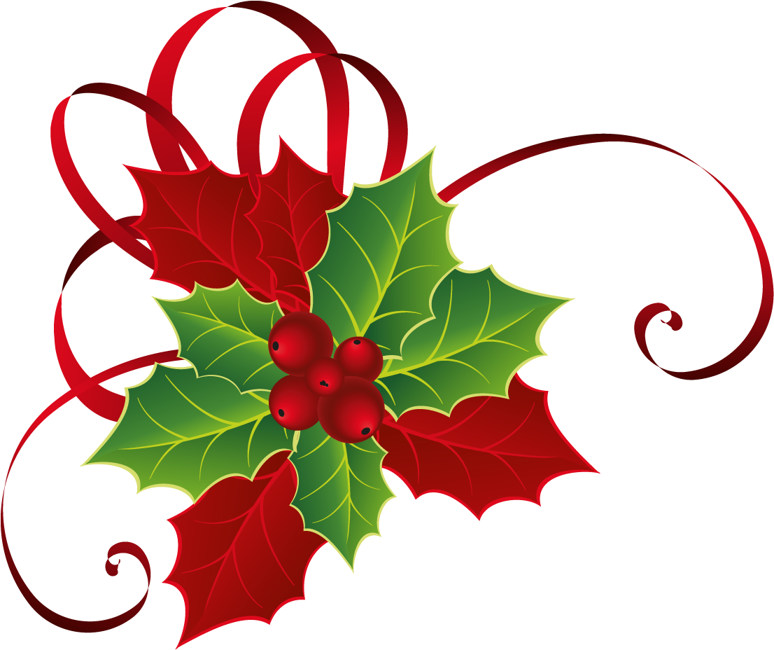 Christmas Holly Decoration.png PNG Image