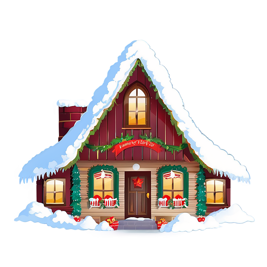 Christmas House Clipart Png 06122024 PNG Image