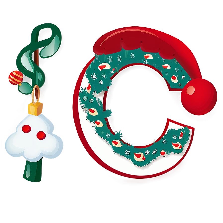 Christmas Letter C Png 06112024 PNG Image