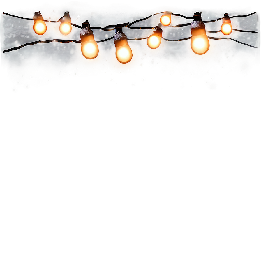 Christmas Lights In Snow Png Jvk27 PNG Image