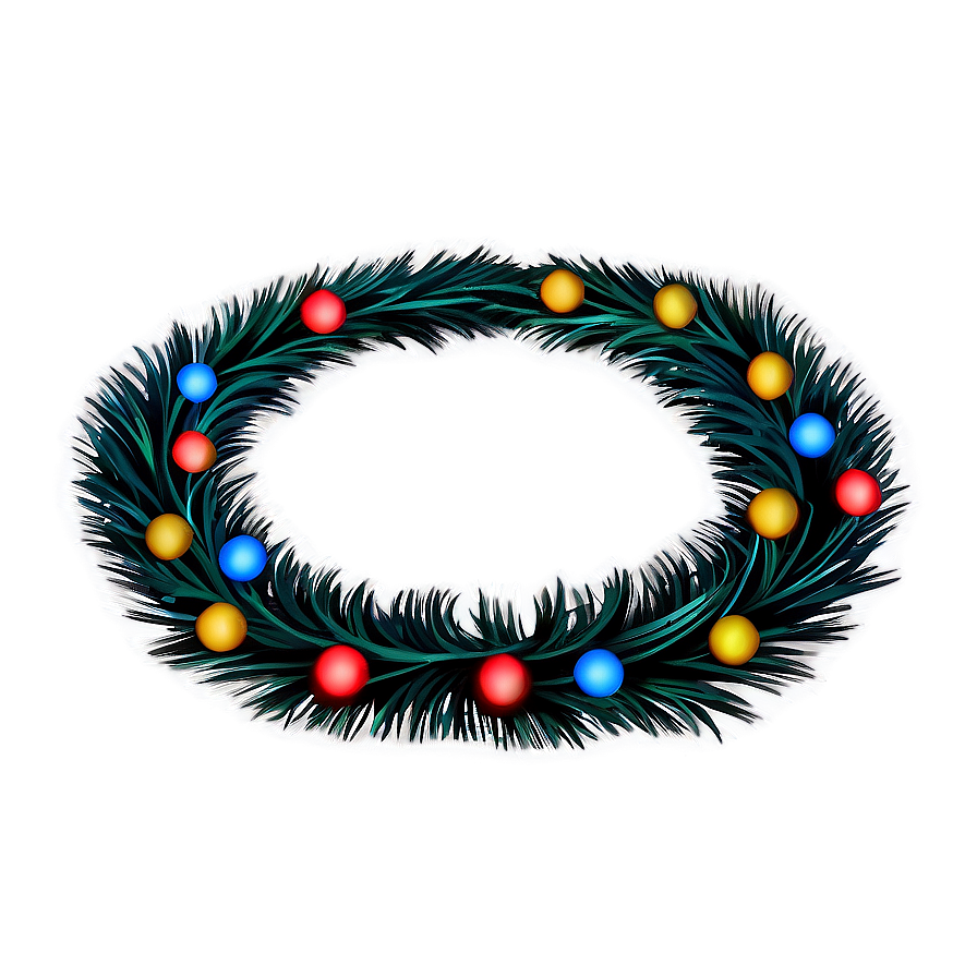 Christmas Lights Wreath Png 24 PNG Image