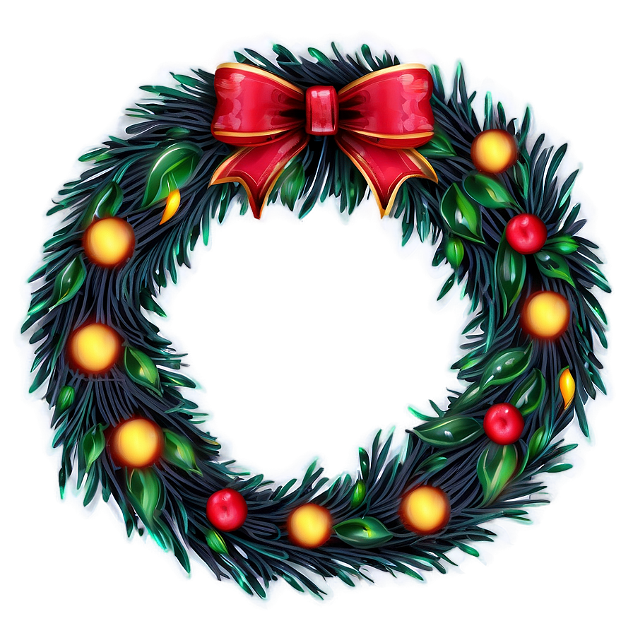 Christmas Lights Wreath Png 24 PNG Image