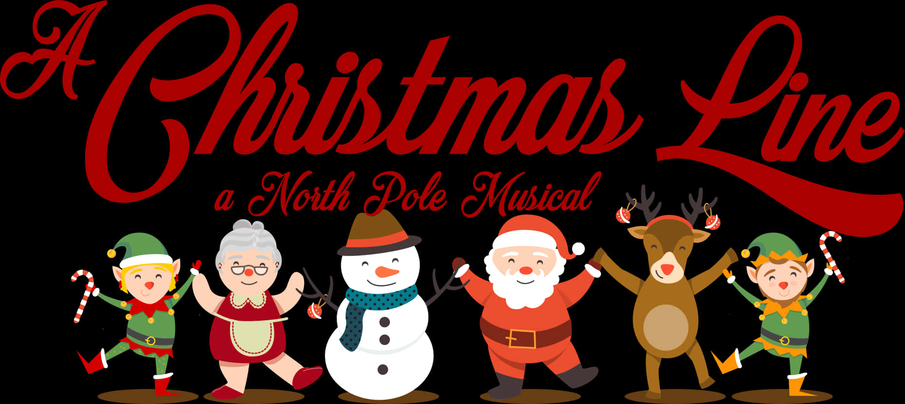 Christmas Line North Pole Musical PNG Image