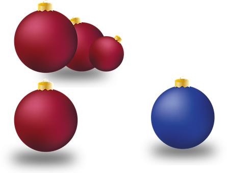 Christmas Ornaments Collection PNG Image