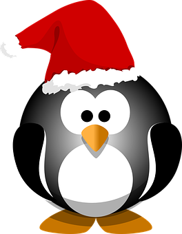 Christmas Penguin Cartoon PNG Image