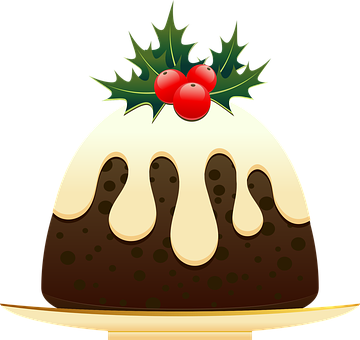 Christmas Pudding Illustration PNG Image