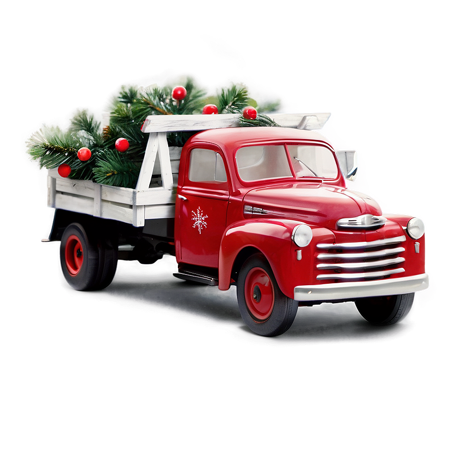 Christmas Red Truck Png Tyi PNG Image