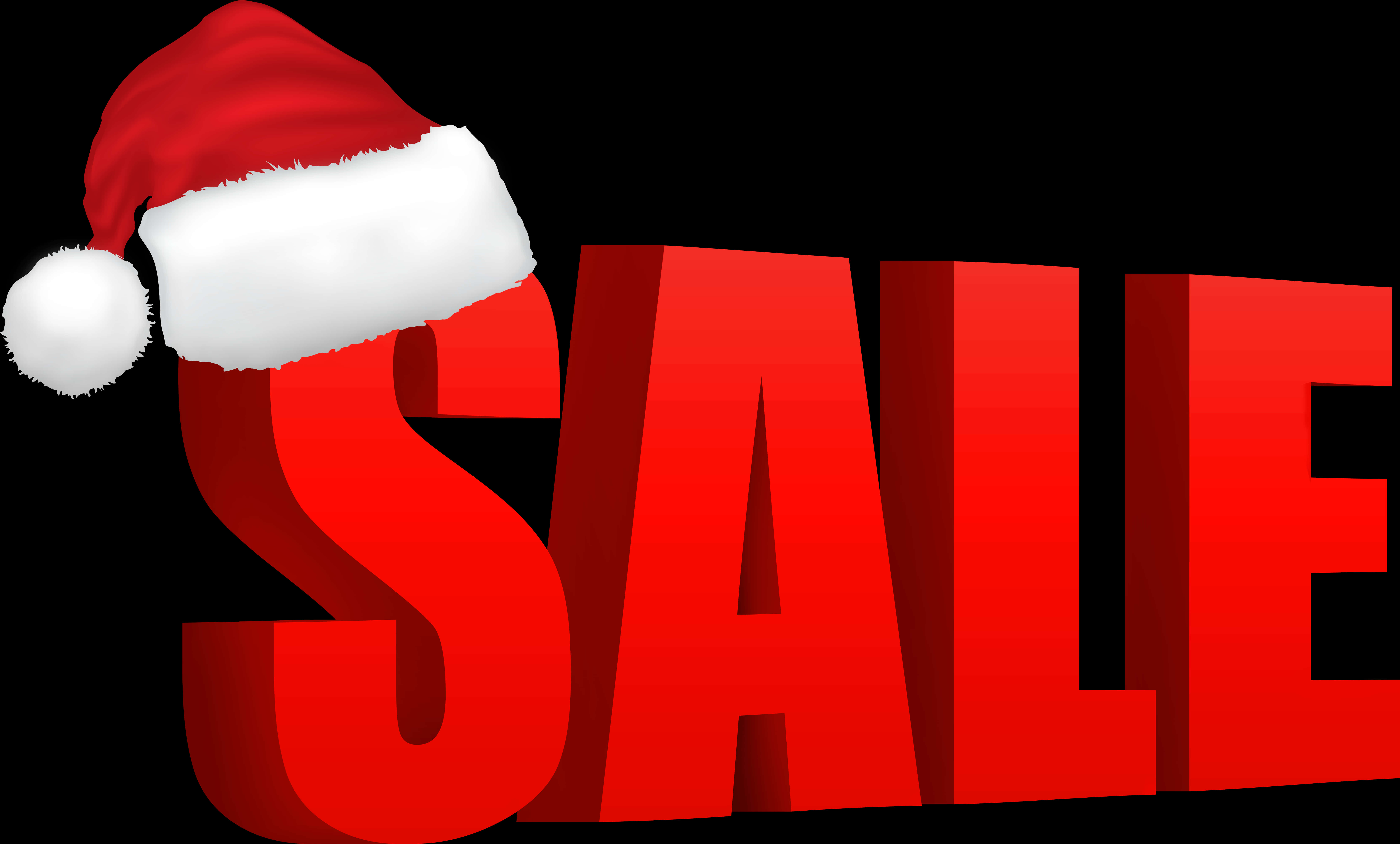 Christmas Sale Santa Hat PNG Image