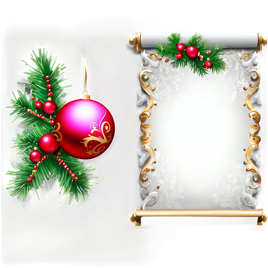 Christmas Scroll Banner Message Png Qnj6 PNG Image