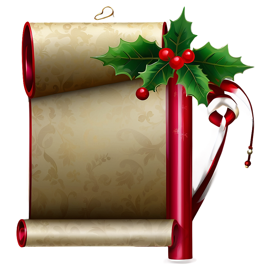 Christmas Scroll Banner Message Png Urw39 PNG Image