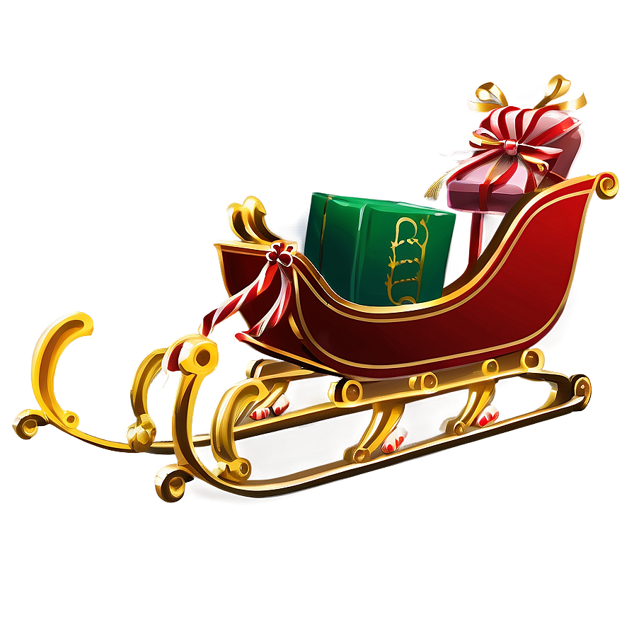 Christmas Sleigh D PNG Image