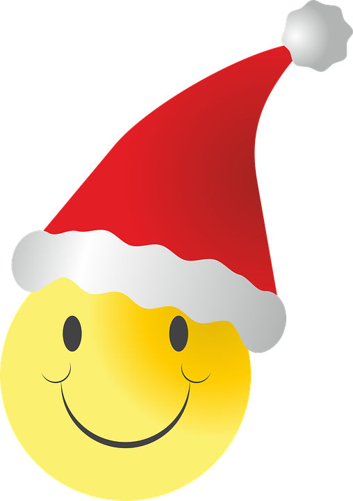 Christmas Smiley Face Santa Hat.png PNG Image