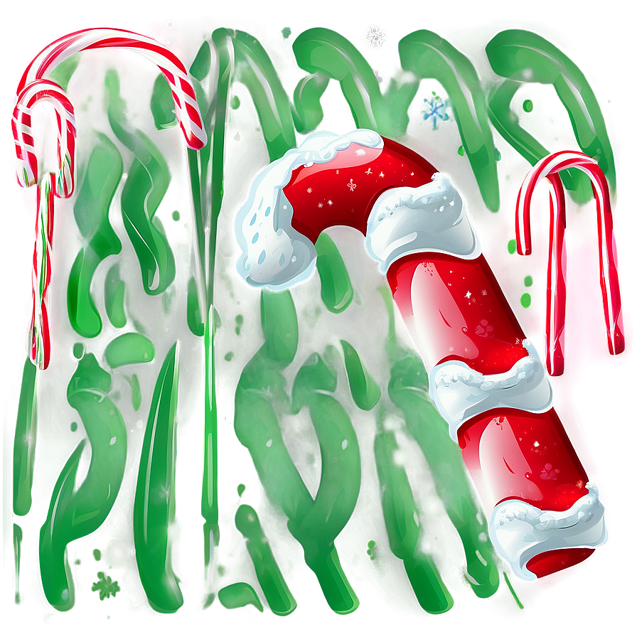 Christmas Snow Candy Cane Png 06252024 PNG Image