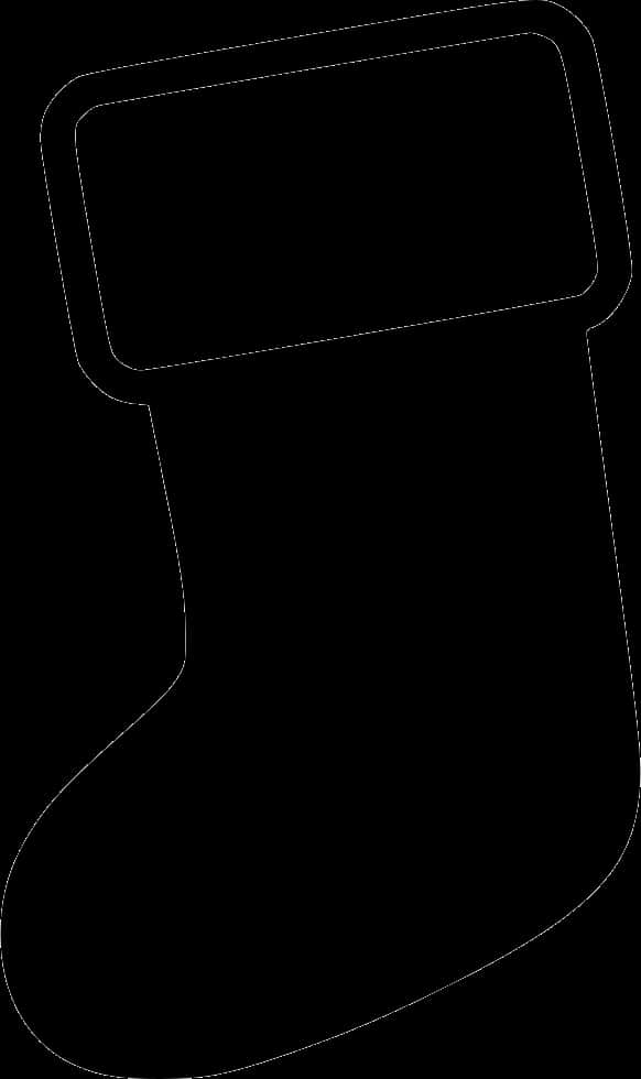 Christmas Stocking Outline PNG Image