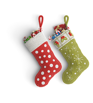 Christmas Stockings Filledwith Gifts PNG Image