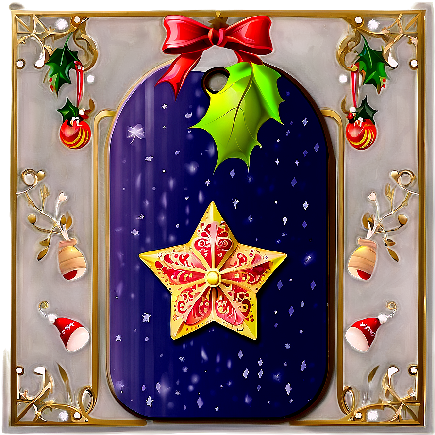 Christmas Tag C PNG Image