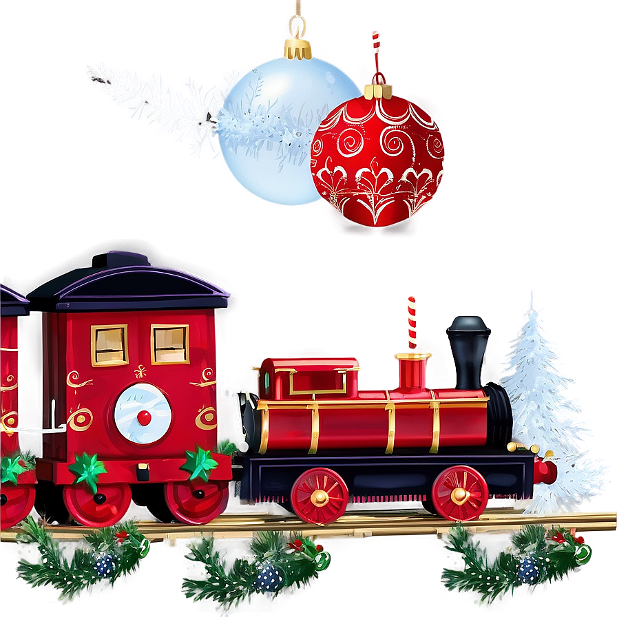 Christmas Train Set Png 05032024 PNG Image